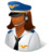 Occupations Pilot Female Dark Icon